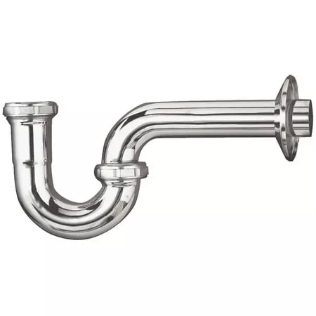 1-1/4 In. X 1-1/4 In. 22 Gauge Brass P-trap With Flange And Nuts