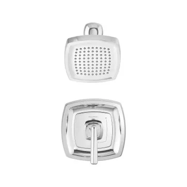 American Standard Edgemere 2.5 gpm/9.5 L/min Shower Trim Kit With Showerhead, Double Ceramic Pressure Balance Cartridge With Lever Handle - AMS-TU018501