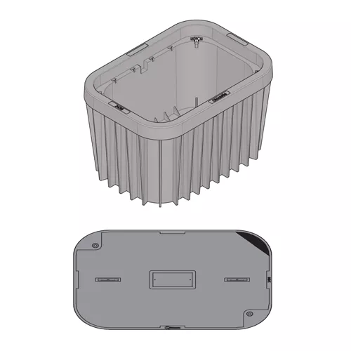 Old Castle 24361670 Rectangular Enclosure, Polymer Concrete