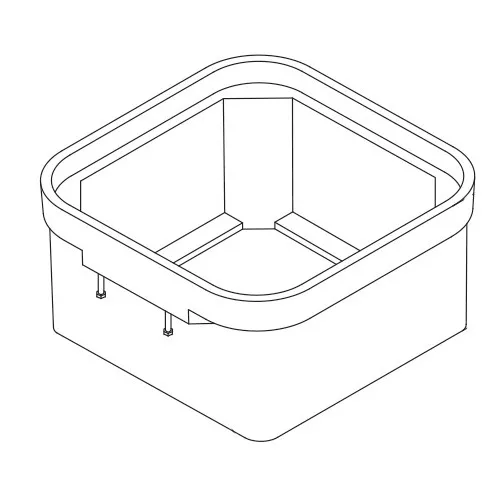 Quazite PG2424EA06 24 x 24 Inch Polymer Concrete Box Stackable Extension